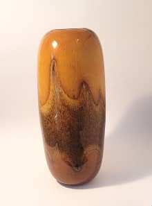 glass vase caramel,