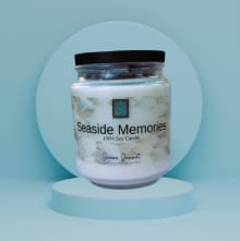 scented soy candle 10oz - seaside memories