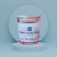 scented soy candle 10oz - creamy vanilla coconut