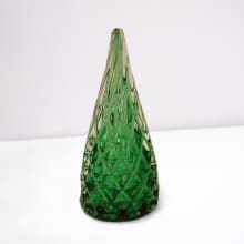 glass christmas tree green