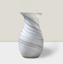 glass vase  white gray