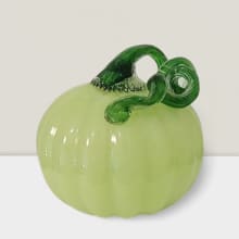 blown glass  pumpkin lime green