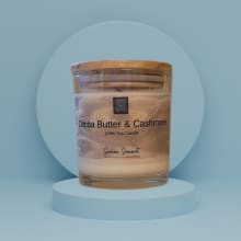 scented soy candle 10oz - cocoa butter & cashmere