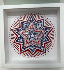 patriotic 3d star wall art