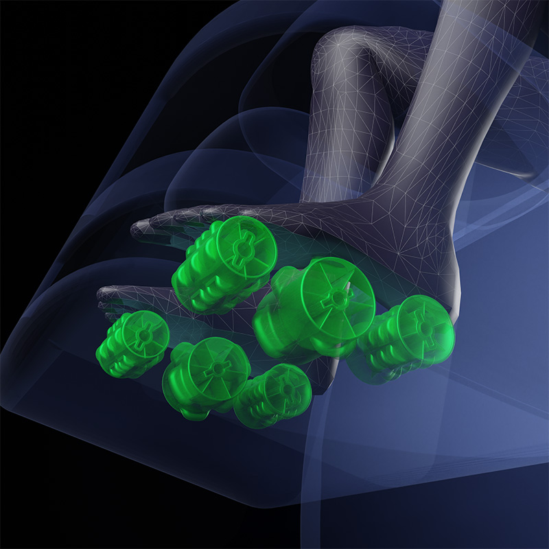 Triple Foot Roller Total Sole Reflexology photo