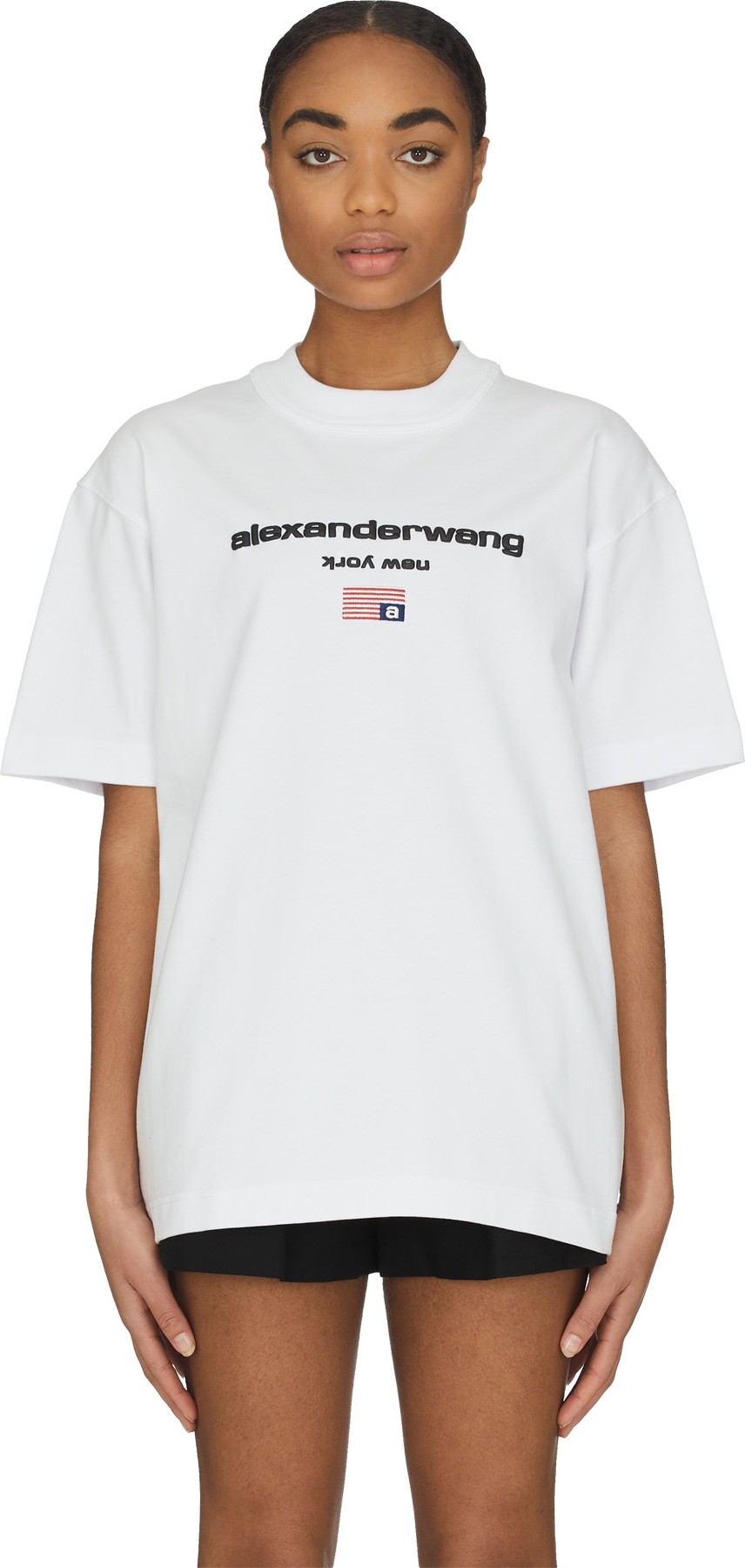 Alexander Wang: Logo Graphic T-Shirt - White | influenceu