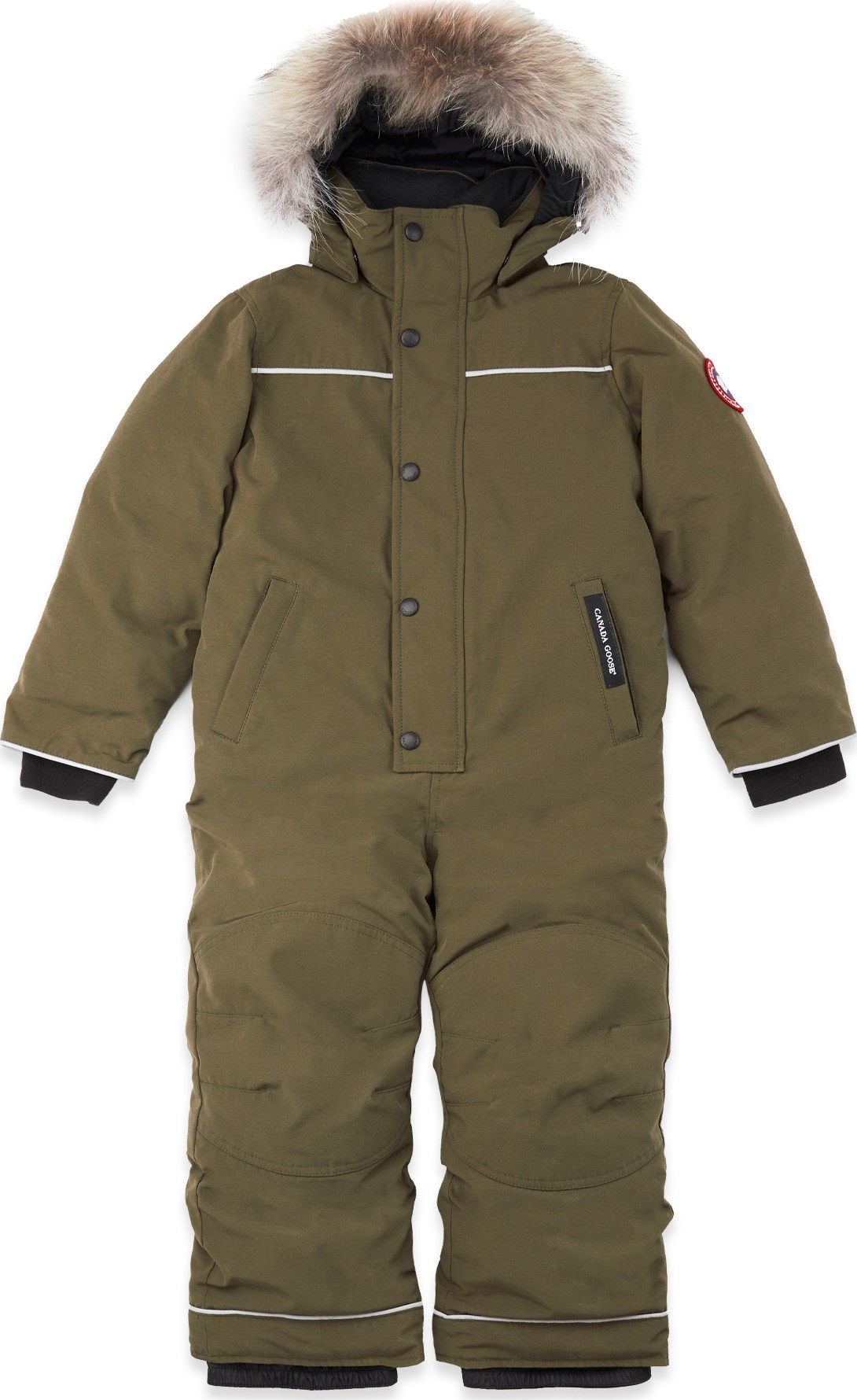 Canada Goose: Kids Grizzly Snowsuit - Military Green | influenceu