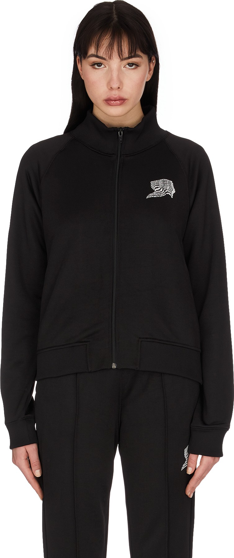 alexanderwang.t: Sleek French Terry Full Zip Track Jacket - Black ...