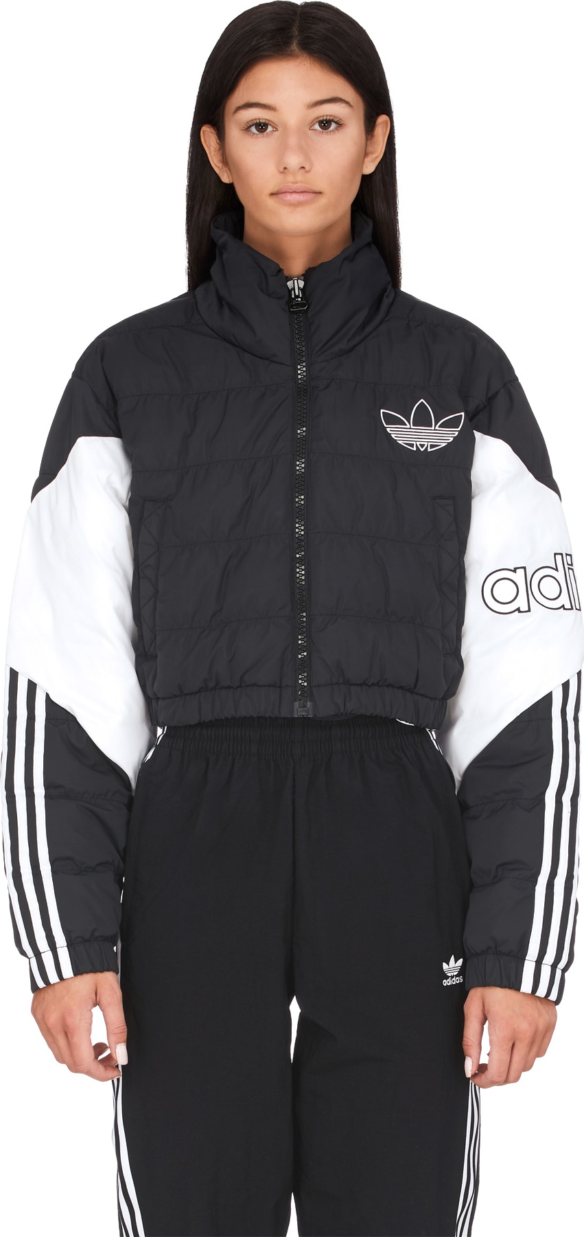 Adidas Cropped Puffer Jacket Black | vlr.eng.br