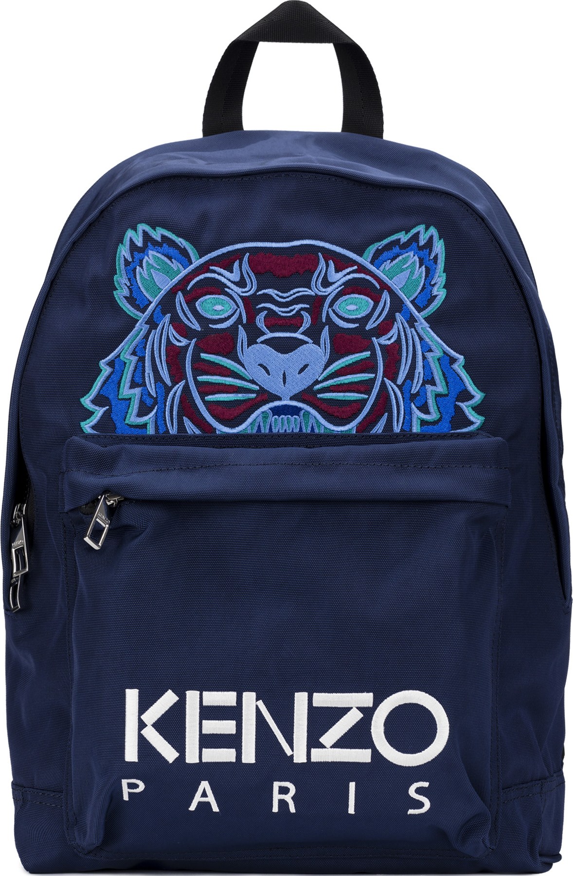 Kenzo: Large Tiger Canvas Backpack - Navy Blue | influenceu