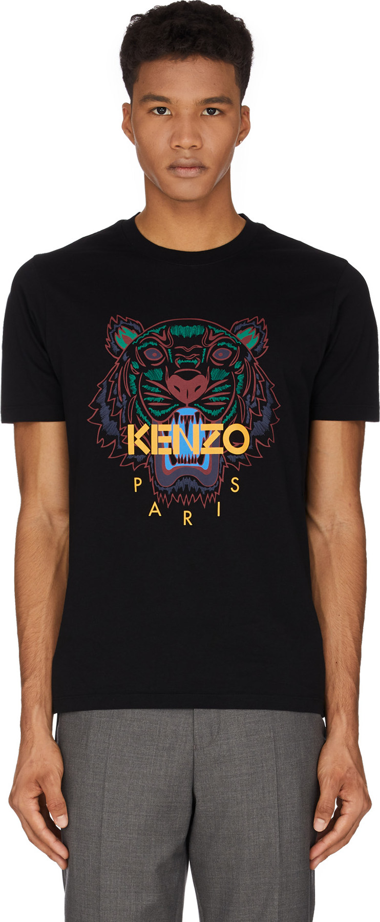 Kenzo: Tiger T-Shirt - Black | influenceu