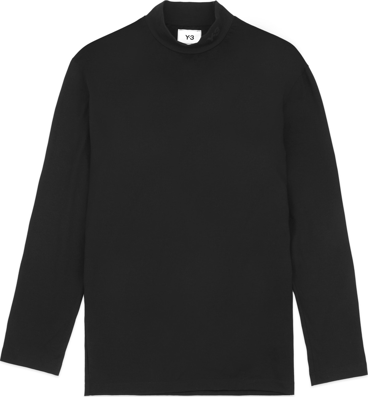 Y-3: Classic Long Sleeve Mock Neck T-Shirt - Black | influenceu