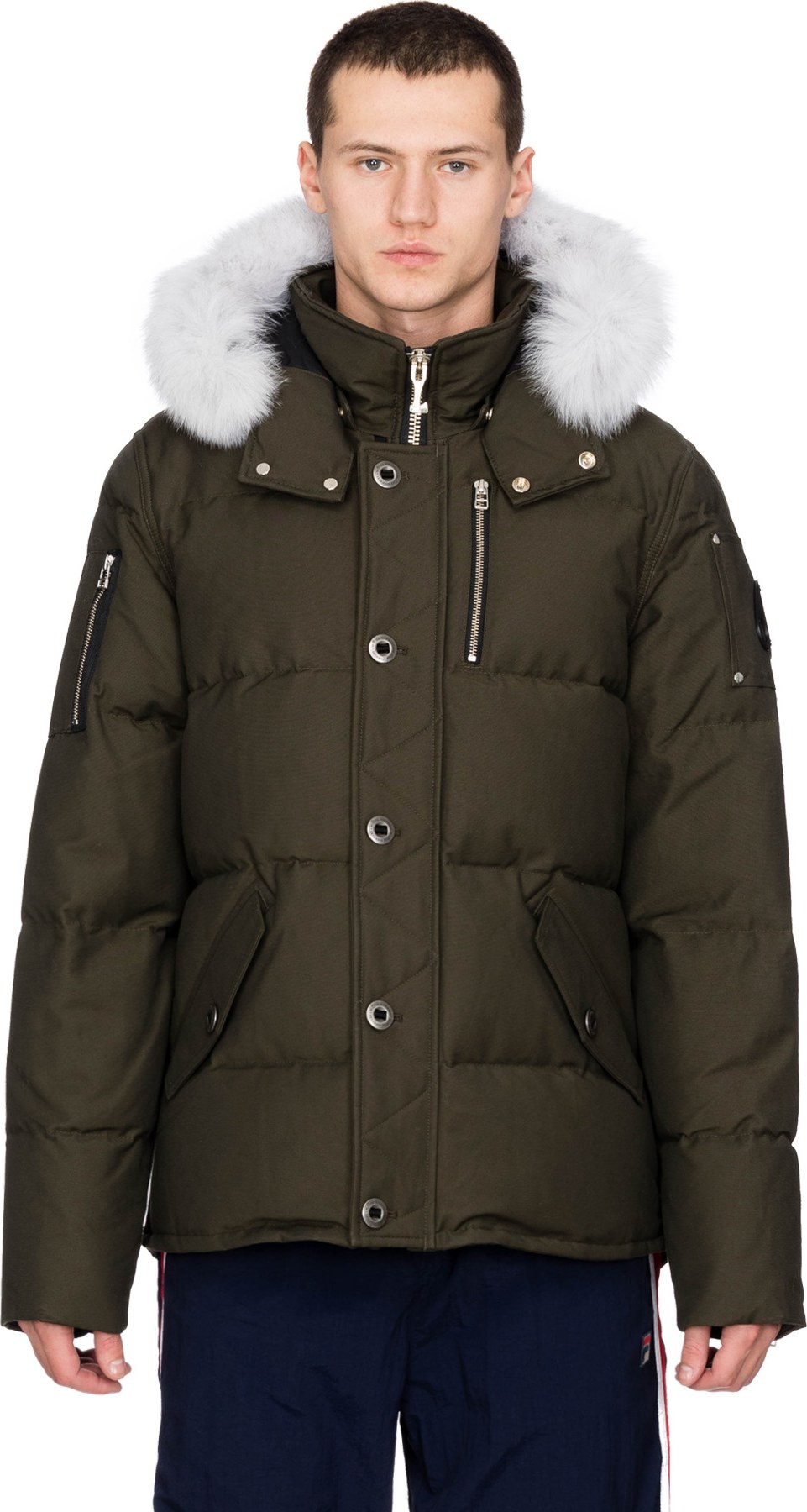 Moose Knuckles: 3Q Jacket - Army/Natural | influenceu