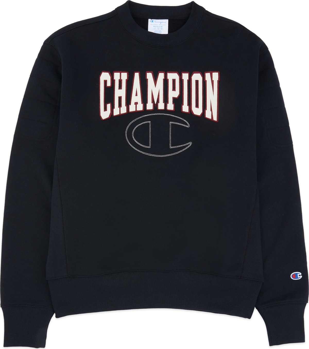 Champion: Reverse Weave Quilted Crew Pullover Sweater | influenceu