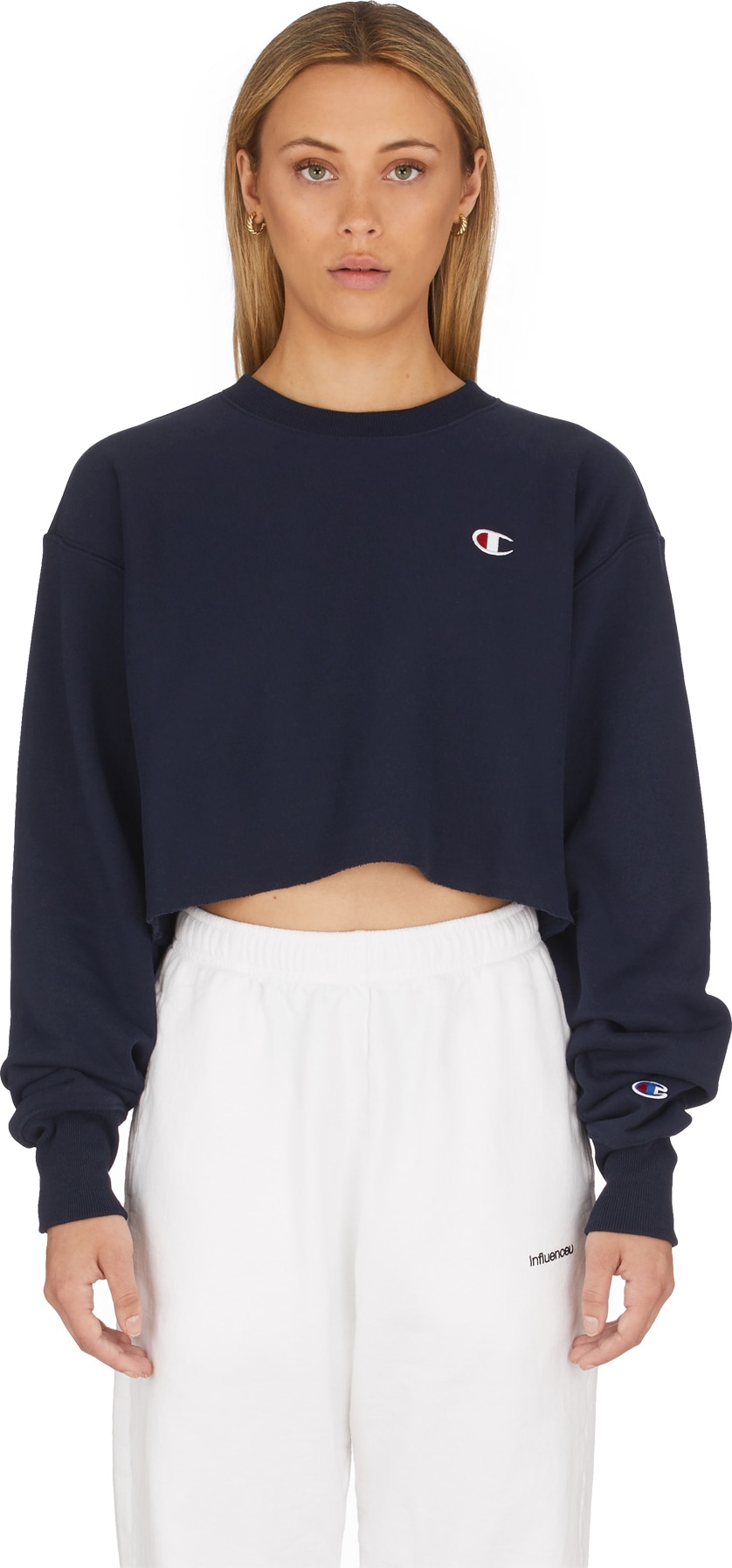 Champion: Reverse Weave Cropped Cut off Pullover | influenceu