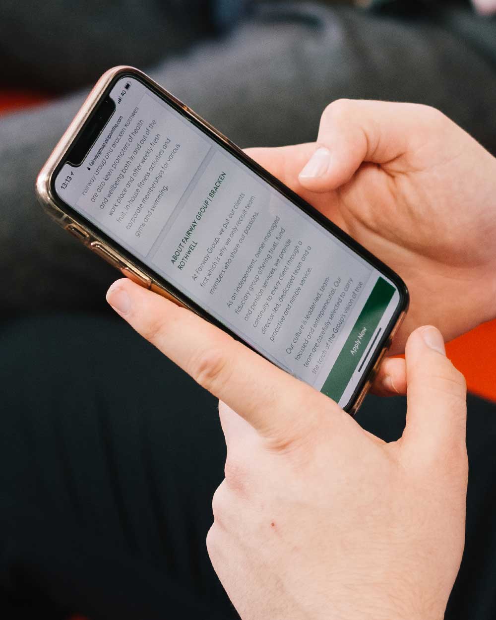 Recruiter setting up candidate email emails