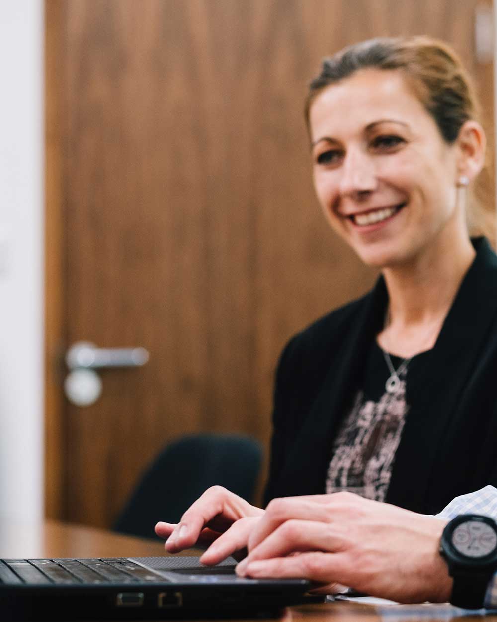 HR manager using ATS software