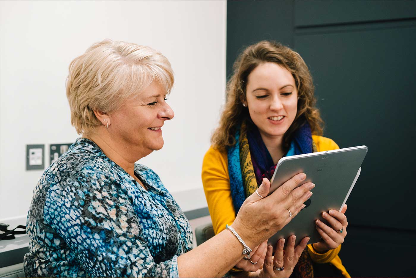 Millennial working with a boomer