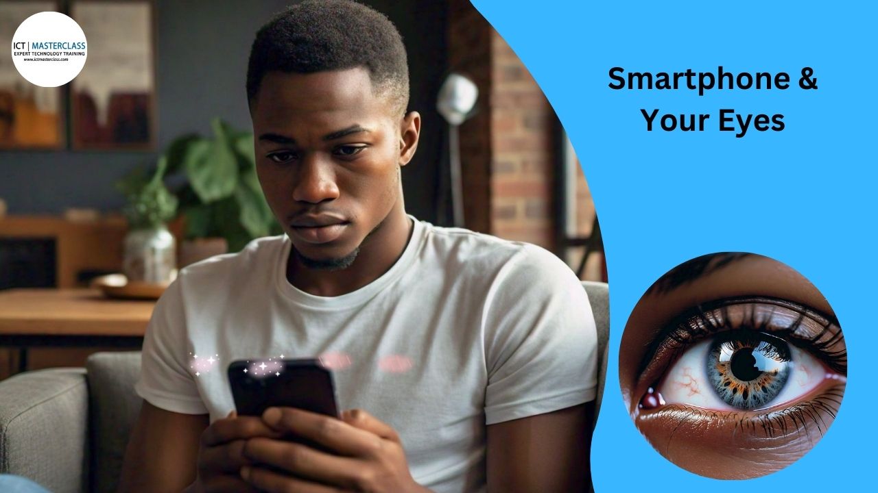 Why we blink less when using a smart phone and how it affects the eye.