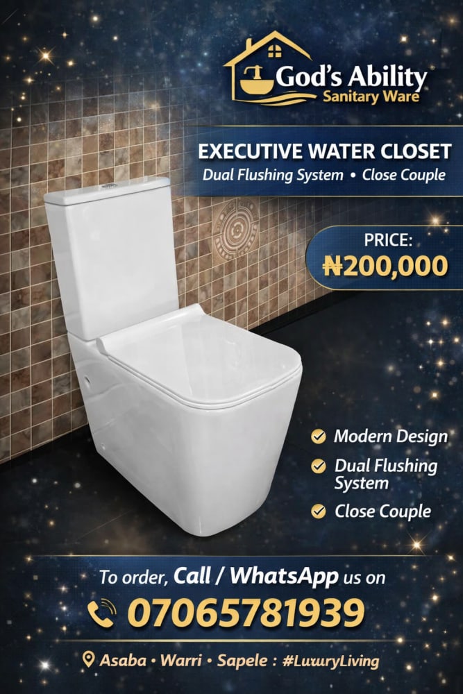 One piece Executive toilet