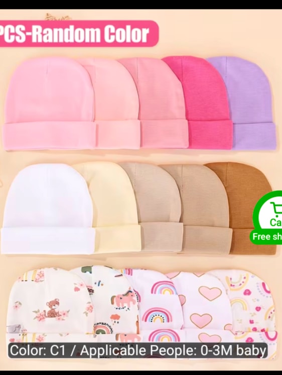 5 cotton Caps