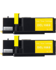 Set of 2 Compatible Dell 332-0402 Yellow Toner Cartridges (XY7N4)