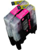 Set of 2 Compatible Brother LC-75M Magenta High Yield Ink Cartridges (Replaces LC-71M)