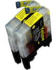Set of 2 Compatible Brother LC-75Y Yellow High Yield Ink (Replaces LC-71Y)