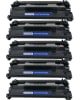 Compatible 5 Pack HP 26X Black High-Yield Toner Cartridge (CF226X)