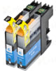 2 Pack Brother LC105C Cyan Compatible Super High-Yield Ink Cartridges