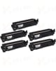 5 Pack HP 30A Black Compatible Toner Cartridge (CF230A)