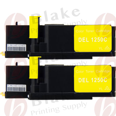Compatible Dell 331-0779 Yellow High Yield Toner Cartridges 2-Pack (DG1TR)