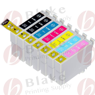 Set of 7 Compatible Epson 98 High Yield Ink Cartridges (replaces Epson 99)