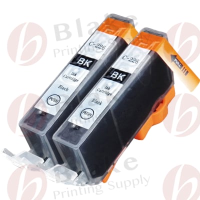 Set of 2 Compatible Canon CLI-226BK Black Ink Cartridges (4546B001)