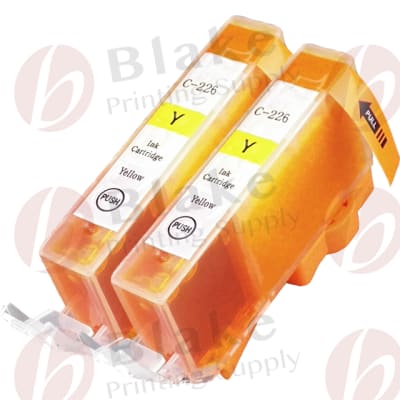 Set of 2 Compatible Canon CLI-226Y Yellow Ink Cartridges (4549B001)