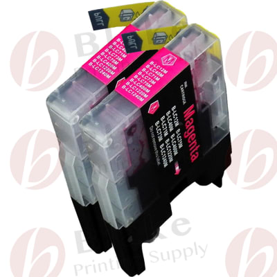 Set of 2 Compatible Brother LC-75M Magenta High Yield Ink Cartridges (Replaces LC-71M)