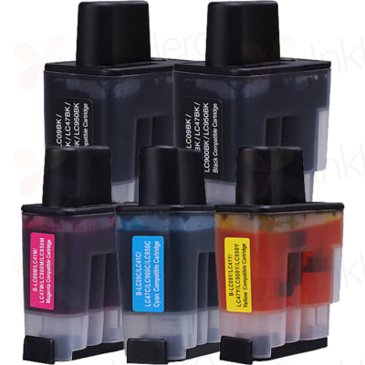 5 pack Brother LC41 Compatible Ink Cartridges