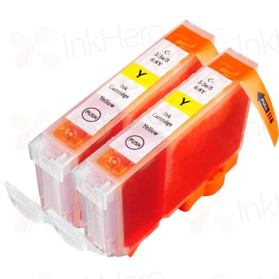 Pack de 2 Canon BCI-3eY (4482A003) cartouches d'encre compatibles jaune