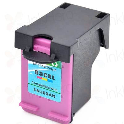 HP 63XL Color Remanufactured High-Yield Ink Cartridge (F6U63AN)
