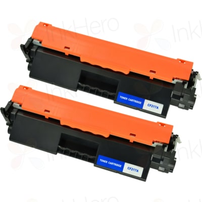 2 Pack HP 17A Black Compatible Toner Cartridges (CF217A)