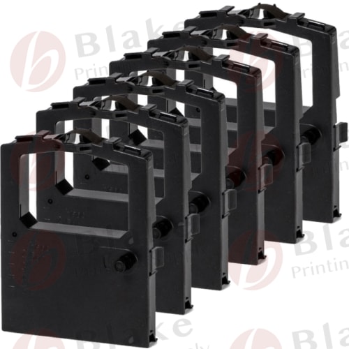 Set of 6 Compatible OkiData 52102001 Black Printer Ribbon Cartridges