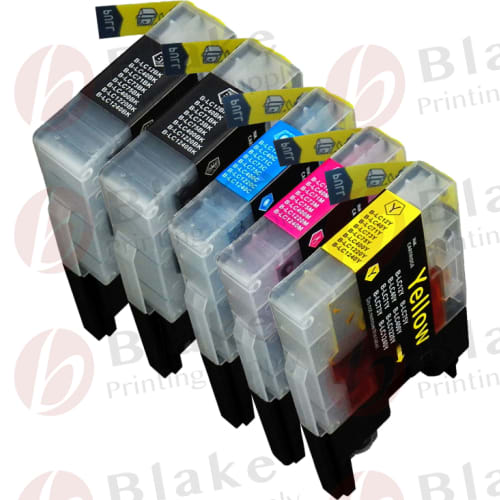 Set of 5 Compatible Brother LC-75 High Yield Ink Cartridges (Replaces LC-71)