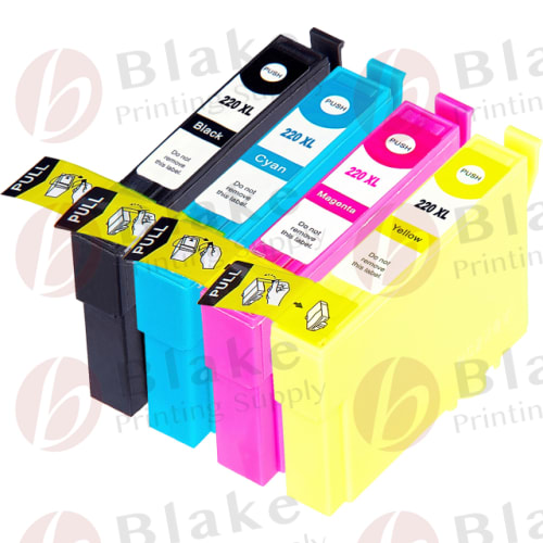 Set of 4 Compatible Epson 220XL High Yield Ink Cartridges