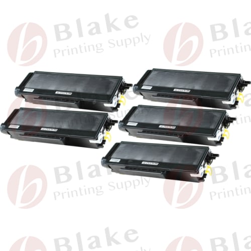 5 Pack Compatible Brother TN580 Black High-Yield Toner Cartridge (Replaces TN550)