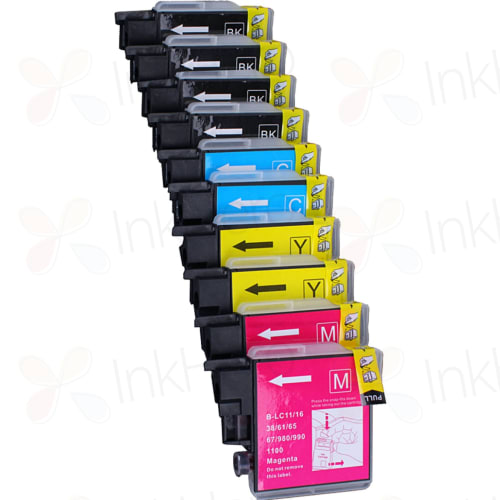 10 Pack Brother LC65 Compatible High-Yield Ink Cartridges