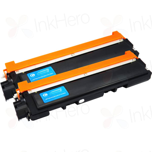 2 Pack Brother TN210C Cyan Compatible Toner Cartridges