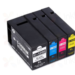 4 Pack Canon Compatible PGI-1200XL High-Yield Ink Cartridges