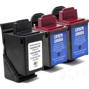 3 Pack Lexmark 70 & 80 Remanufactured Ink Cartridges