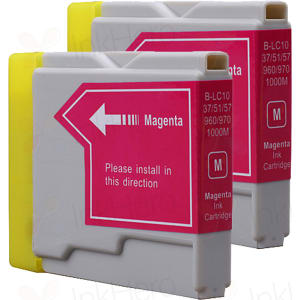 Pack de 2 Brother LC51M cartouches d'encre compatibles magenta