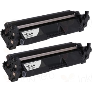 2 Pack HP 30A Black Compatible Toner Cartridge (CF230A)